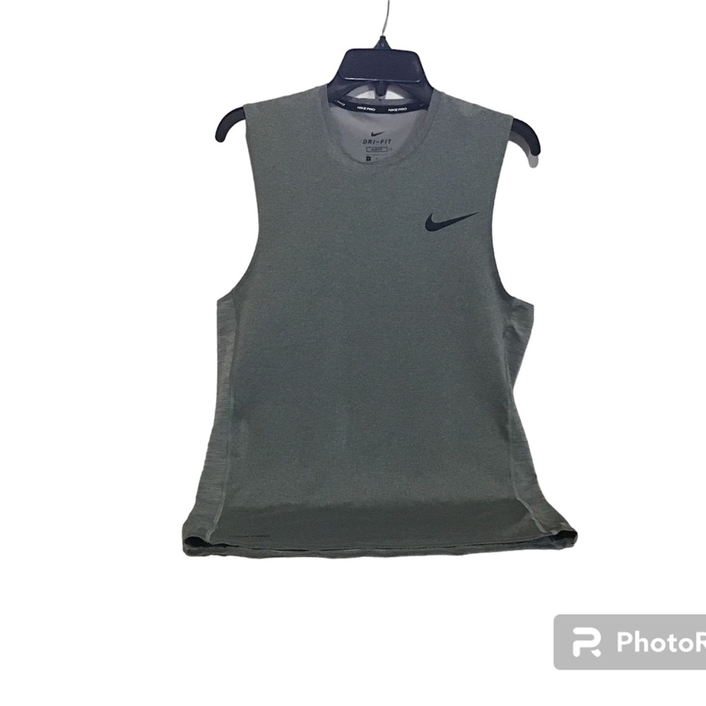 Nike Pro Dri Fit Slim Fit Men’s Size Medium Work Out Tank, Gray